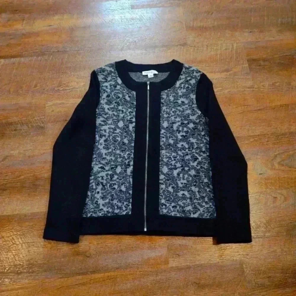 Pendleton Sweater Womens Small Merino Lambs Wool Cardigan Pattern Print Full Zip